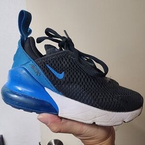 Nike Air Max 270 Black and Blue Sneakers